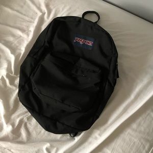 All Black JanSport BackPack